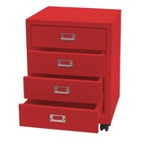 thumbnail of PROREGAL Rollcontainer HxBxT 55x40x41cm Metall 4 Schubladen Rot Schubladenschrank Stahlschrank Aktenschrank