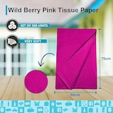 thumbnail of Seidenpapier Beerenrosa 50x75 cm – 500-Blatt-Packung für Geschenke, Blumendeko, Feiern, Andenken und kreative Verpackungen