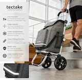 thumbnail of tectake Carro de la compra Shopper 3 en 1 plegable con bolsa térmica compartimentos aluminio gris 41x38.5x88.5-98.5cm 56L