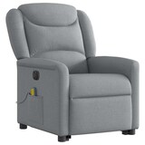 thumbnail of Fauteuil inclinable de massage électrique Gris clair Tissu Modèle Elmorin