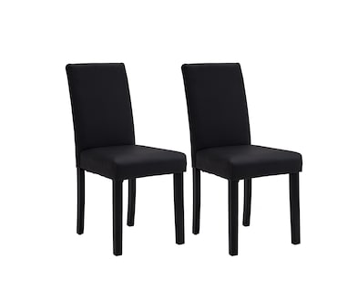 METRO PROFESSIONAL Gepolsterter Restaurantstuhl Baja 2er Set, Holz/Kunstleder, dunkelgrau