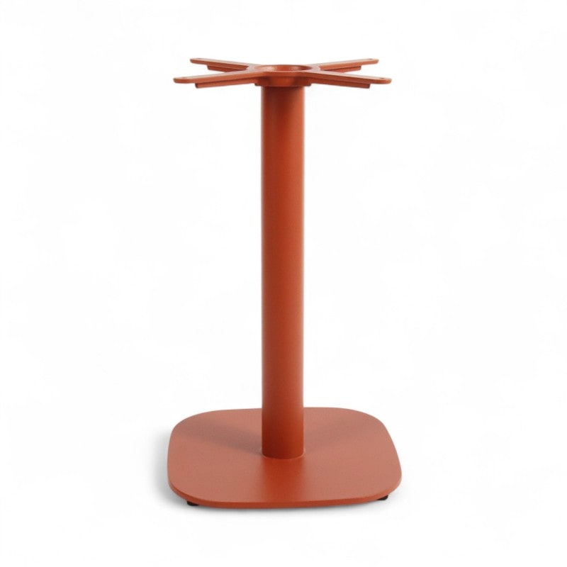 Pied de table PASSY - Terracotta - Base carrée - Coins arrondis