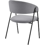 thumbnail of tectake Eetkamerstoel Bedano, gestoffeerd, geweven stof, 150 kg - grijs, Set van 6 - 405519