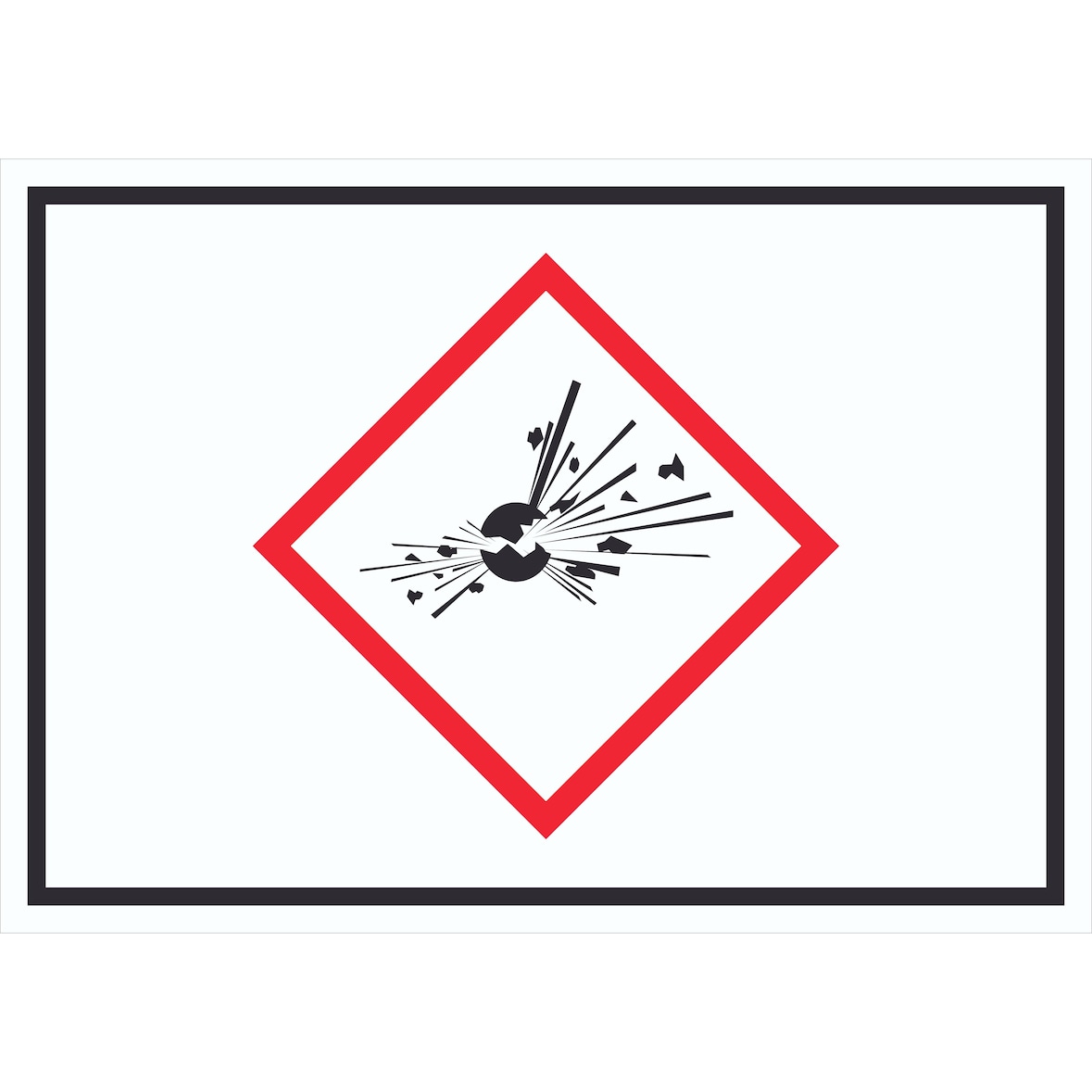 Schild Instabile explosive Stoffe Symbol Explosion A1 (594x841mm)