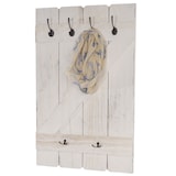 thumbnail of Wandgarderobe HWC-D13, Garderobe Garderobenpaneel, 6 Haken 91x60cm ~ weiß shabby