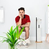 thumbnail of Relaxdays Toilettenpapierhalter stehend, Bambus, mit Ersatzrollenhalter, 5 Rollen, HxBxT: 71x19x19 cm, schwarz-natur