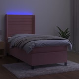 thumbnail of vidaXL Boxspringbett mit Matratze & LED Rosa 80x200 cm Samt