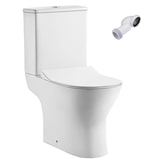 thumbnail of Argos Wc Inodoro Completo Redondo | Blanco Brillo | Inodoro Tanque Bajo Rimless con Cisterna y Asiento Caída Amortiguada