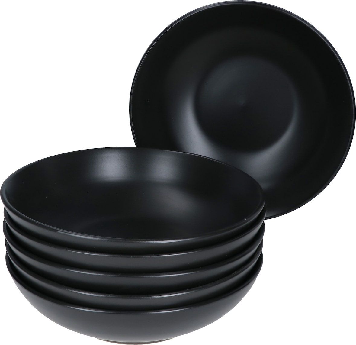 6er Suppenteller Set Kattegat 500 ml schwarz matt