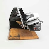 thumbnail of Berkel Home Line 250 Schwarz, Premium-Aufschnittmaschine mit Einlegebrett aus alten Weinfässern