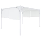 thumbnail of Gazebo Pergola 3x4 M Pergolato Tetto Scorrevole Telo Bianco Impermeabile Retrattile Richiudibile Struttura Bianca Acciaio Giardino Terrazzo Piscina