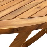 thumbnail of Mesa de jardín plegable madera maciza de acacia 160x85x75 cm