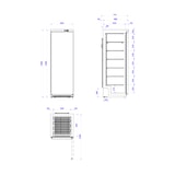 thumbnail of Armario de Congelación Acero Inoxidable 1 Puerta Opaca 7 Estantes 400 Litros 626x740x1865 Mm ANS-451-I de Edenox