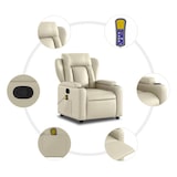 thumbnail of vidaXL Massagesessel Creme Kunstleder