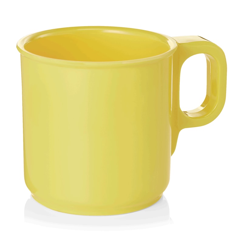 24x Becher 250 ml Melamin gelb Kaffetasse bruchfest