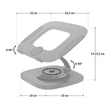 thumbnail of SVITA IKSAN In hoogte verstelbare laptopstandaard Kantelbare standaard voor notebooks aluminium