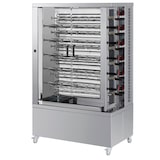 thumbnail of Elektrische kipgrill met licht. 11 zwaarden = 55/66 kippen - 1100x610x1760 mm - 25200 W 400/3V - 53553L66 Eurast