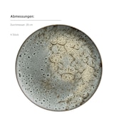 thumbnail of MÄSER Teller flach 28 cm, 4-er Set, GRAU, postsicher, Serie CARELLIA