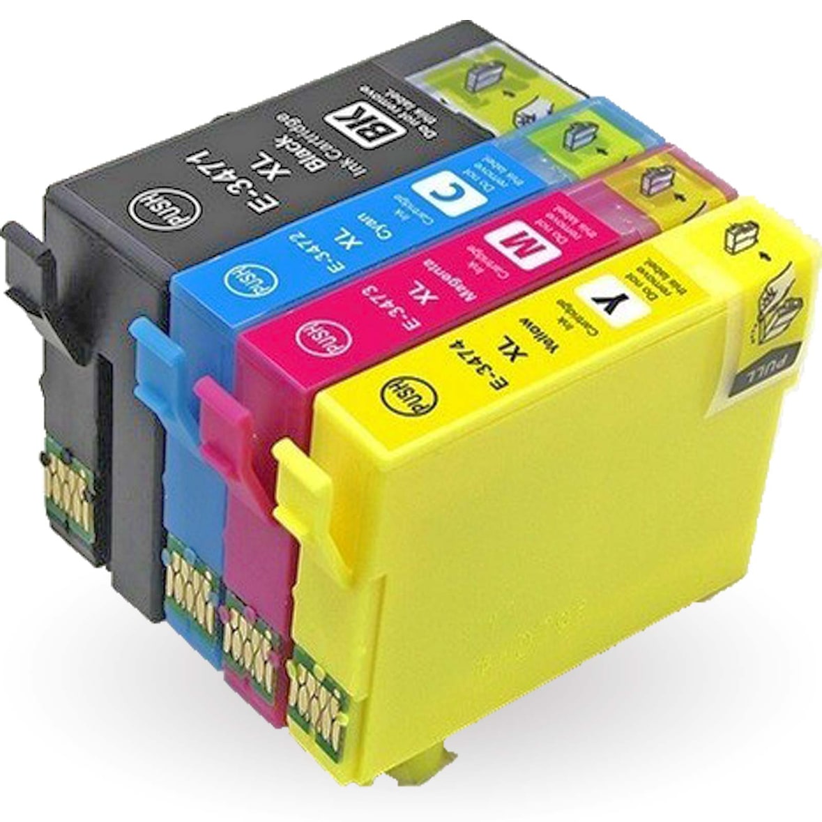 4 Tinten Set von D&C Tinte für Epson WorkForce Pro WF-3700 Series Druckerpatronen kompatibel 34XL