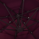 thumbnail of Sombrilla jardín 4 niveles con palo de aluminio burdeos 3x3 cm