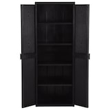 thumbnail of vidaXL Gartenschrank Schwarz 65x45x172 cm PP Rattan