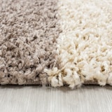 thumbnail of Hochflorteppich Shaggy Kariert Weich Flauschig Waschbar Strapazierfähig Schlafzimmer Esszimmer Mokka 80x150 cm – RHEIN von Kadima Design