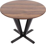 thumbnail of Décoshop26 - Bistrotisch Esstisch aus Holz und HPL 92 cm Durchmesser Sheesham-Holzoptik 04_0008527
