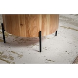 thumbnail of Couchtisch Akazie Massivholz 60x60x41 cm Rund mit Metallgestell, Kleiner Sofatisch Modern, Wohnzimmertisch Couch, Kaffeetisch Braun /