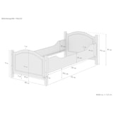 thumbnail of Seniorenbett extra hoch Rollrost 100x220 Überlänge Holzbett Einzelbett Gästebett 60.40-10-220