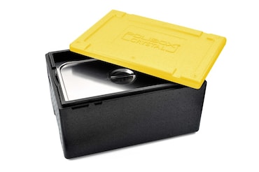 Polibox Contenitore isotermico Crystal 540x340x240 mm GN 240 PPE Giallo