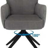 thumbnail of Esszimmerstuhl / Drehstuhl TARUGO Stoff grau hjh LIVING