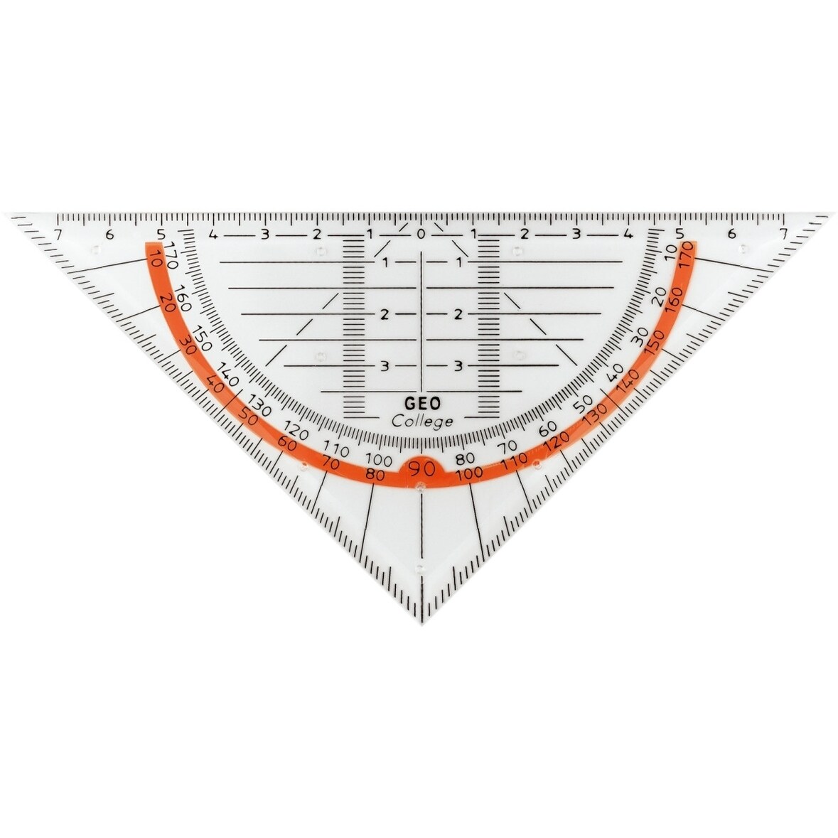 Geo-Dreieck Geo College 16cm transparent Packung mit 20 Stück