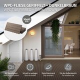 thumbnail of ECD Germany – WPC Terrassenfliesen – 60x30 cm Dunkelbraun 4m² | geriffelt, Holzoptik, Klicksystem mit Drainage