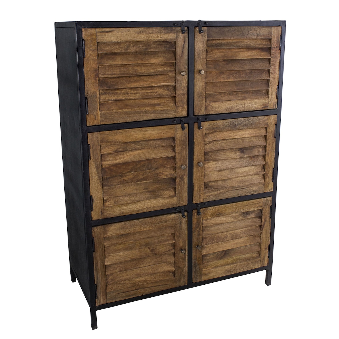 Meuble avec casiers bois ciré 80 x 40 x 112