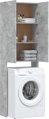 thumbnail of vidaXL Waschmaschinenschrank Betongrau 64x25,5x190 cm