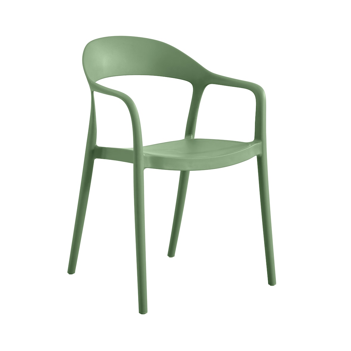 METRO PROFESSIONAL Silla apilable Gastro Laveria, plástico, verde oliva
