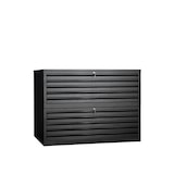 thumbnail of PROREGAL Flachablagenschrank Chinchilla | 10 Schubladen | Schwanenhalsgriff | HxBxT 105x140x95 cm | Metallabdeckplatte | Schwarz