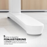 thumbnail of bümö Eckschreibtisch höhenverstellbar 200x120 cm in weiß, Metallgestell in silber - Schreibtisch groß, Bürotisch höhenverstellbarer, Büroschreibtisch