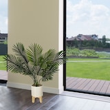 thumbnail of Atmosphera - Planta artificial Palmera Altura 72 con maceta cerámica con patas de madera