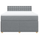 thumbnail of vidaXL Boxspringbett mit Matratze Hellgrau 140x200 cm Stoff