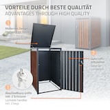 thumbnail of ML-Design Mülltonnenbox 3er 3 Tonnen 240L 200x80x116,3cm Anthrazit-Rostoptik, Stahl/Cortenstahl, Abschließbare Mülltonnenverkleidung Klappdeckel/3