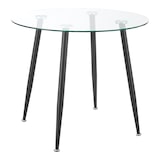 thumbnail of Helloshop26 - Runder Esstisch aus gehärtetem Glas und Stahl 75 x 87 cm transparent schwarz 03_0008707
