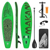 thumbnail of ECD Germany Aufblasbares SUP Board Makani 320×80×15 cm Grün – Komplettset mit Pumpe/Tragetasche/Zubehör, PVC, bis 120 kg