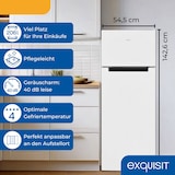thumbnail of Exquisit Kühl-Gefrierkombination, Kühlschrank mit Gefrierfach, 4-Sterne-Gefrieren, 206 Liter, KGC5270-45-040D weiss
