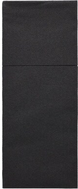 thumbnail of 400 Stück Airlaid Bestecktaschen, schwarz 48 x 40 cm, 1/8-Falz,  Premium