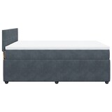 thumbnail of vidaXL Boxspringbett mit Matratze Dunkelgrau 140x200 cm Samt