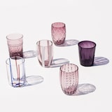 thumbnail of Zafferano Melting Pot Set 6 Bicchieri Monocolore - Ametista - Vetro Soffiato a Mano, 32 cl - Tumbler Artigianali per Acqua e Cocktail