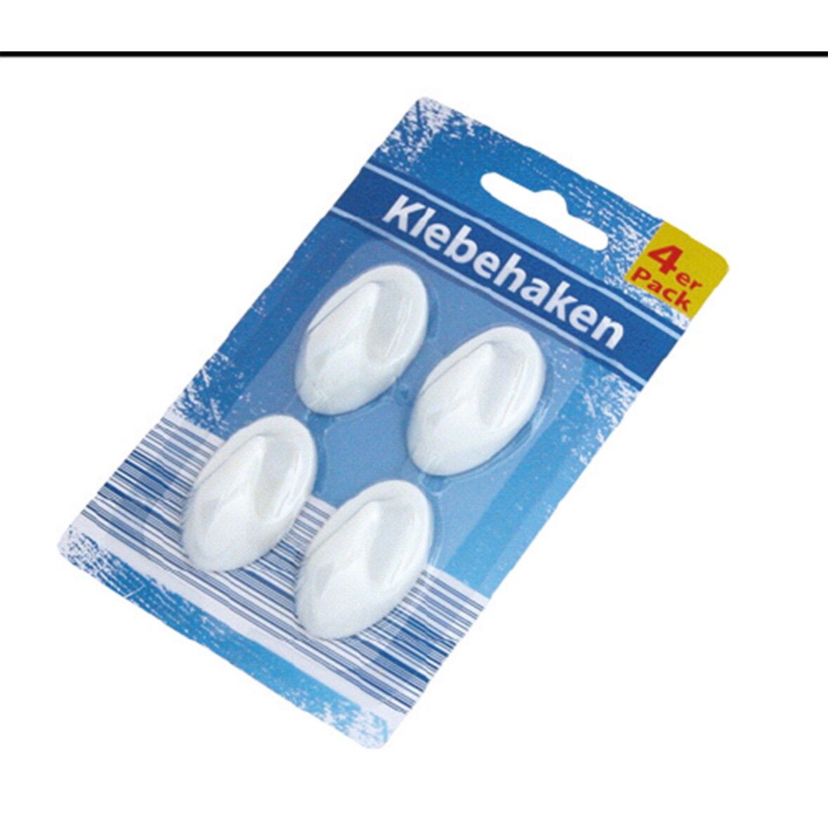 Klebehaken, weiß - 4er Pack Klebehaken, weiße Klebehaken, Klebehaken 4er Pack, selbstklebende Haken, Haken weiß, Wandhaken selbstklebend, Klebehaken S