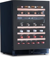 thumbnail of KLIMAITALIA Belüfteter Weinkühlschrank bei 2 Temperaturen. 46 Flaschen. Rauchglastür. LED-Licht. Digitales Thermometer. Holzregale. Modell CW46G2TB