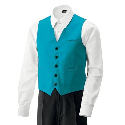 555 - Herrenweste mit Tasche : türkis 65% Polyester 35%Baumwolle 220 g/m² M